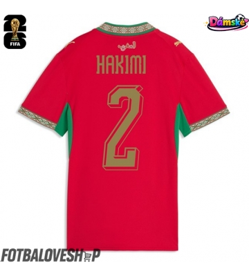 Maroko Achraf Hakimi #2 Dámské Domácí Dres MS 2026 Krátký Rukáv