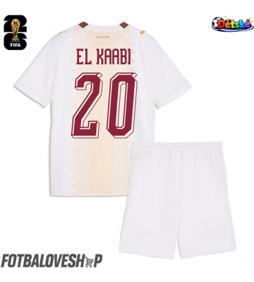 Maroko Ayoub El Kaabi #20 Dětské Venkovní Dres MS 2026 Krátký Rukáv (+ trenýrky)