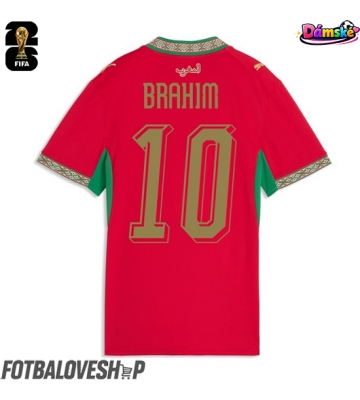 Maroko Brahim Diaz #10 Dámské Domácí Dres MS 2026 Krátký Rukáv
