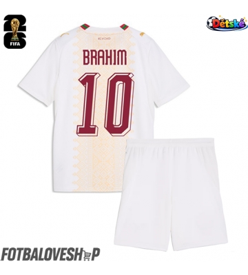 Maroko Brahim Diaz #10 Dětské Venkovní Dres MS 2026 Krátký Rukáv (+ trenýrky)