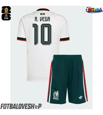 Mexiko Alexis Vega #10 Dětské Venkovní Dres MS 2026 Krátký Rukáv (+ trenýrky)