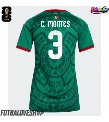 Mexiko Cesar Montes #3 Dámské Domácí Dres MS 2026 Krátký Rukáv