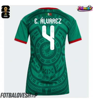 Mexiko Edson Alvarez #4 Dámské Domácí Dres MS 2026 Krátký Rukáv