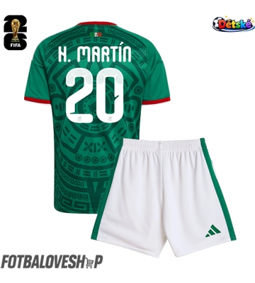 Mexiko Henry Martin #20 Dětské Domácí Dres MS 2026 Krátký Rukáv (+ trenýrky)