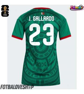 Mexiko Jesus Gallardo #23 Dámské Domácí Dres MS 2026 Krátký Rukáv