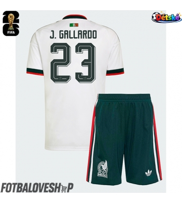 Mexiko Jesus Gallardo #23 Dětské Venkovní Dres MS 2026 Krátký Rukáv (+ trenýrky)