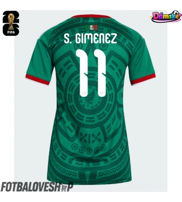 Mexiko Santiago Gimenez #11 Dámské Domácí Dres MS 2026 Krátký Rukáv