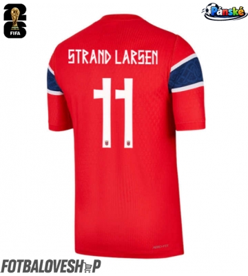 Norsko Jorgen Strand Larsen #11 Domácí Dres MS 2026 Krátký Rukáv