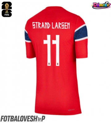 Norsko Jorgen Strand Larsen #11 Dámské Domácí Dres MS 2026 Krátký Rukáv