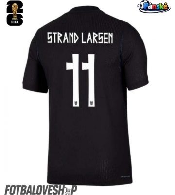 Norsko Jorgen Strand Larsen #11 Venkovní Dres MS 2026 Krátký Rukáv