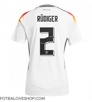 Německo Antonio Rudiger #2 Dámské Domácí Dres ME 2024 Krátký Rukáv