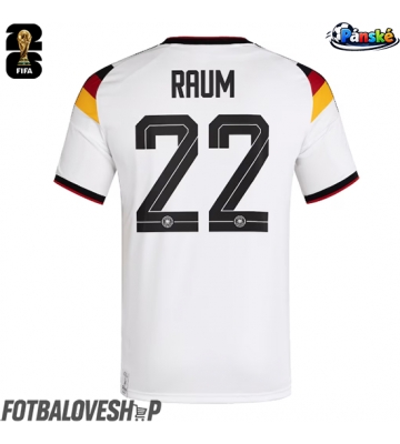 Německo David Raum #22 Domácí Dres MS 2026 Krátký Rukáv