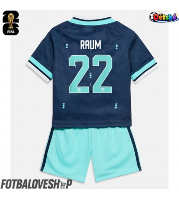 Německo David Raum #22 Dětské Venkovní Dres MS 2026 Krátký Rukáv (+ trenýrky)