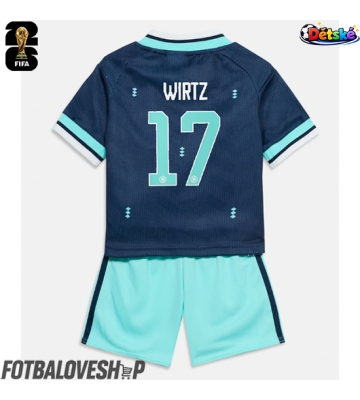 Německo Florian Wirtz #17 Dětské Venkovní Dres MS 2026 Krátký Rukáv (+ trenýrky)