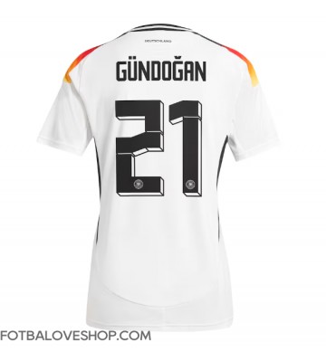Německo Ilkay Gundogan #21 Dámské Domácí Dres ME 2024 Krátký Rukáv