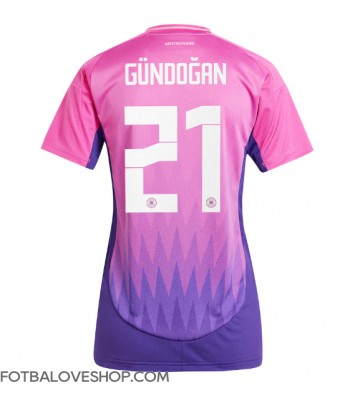 Německo Ilkay Gundogan #21 Dámské Venkovní Dres ME 2024 Krátký Rukáv