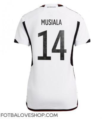 Německo Jamal Musiala #14 Dámské Domácí Dres MS 2022 Krátký Rukáv