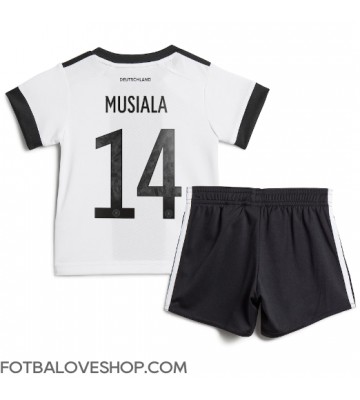 Německo Jamal Musiala #14 Dětské Domácí Dres MS 2022 Krátký Rukáv (+ trenýrky)