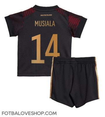 Německo Jamal Musiala #14 Dětské Venkovní Dres MS 2022 Krátký Rukáv (+ trenýrky)
