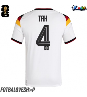Německo Jonathan Tah #4 Domácí Dres MS 2026 Krátký Rukáv