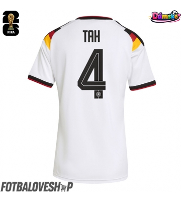 Německo Jonathan Tah #4 Dámské Domácí Dres MS 2026 Krátký Rukáv