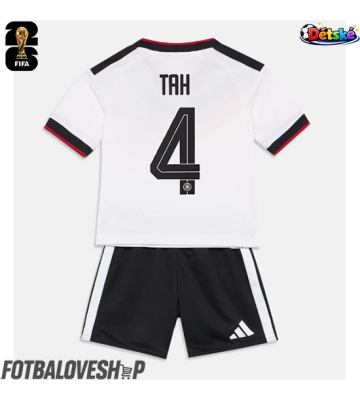 Německo Jonathan Tah #4 Dětské Domácí Dres MS 2026 Krátký Rukáv (+ trenýrky)