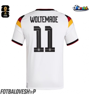 Německo Nick Woltemade #11 Domácí Dres MS 2026 Krátký Rukáv