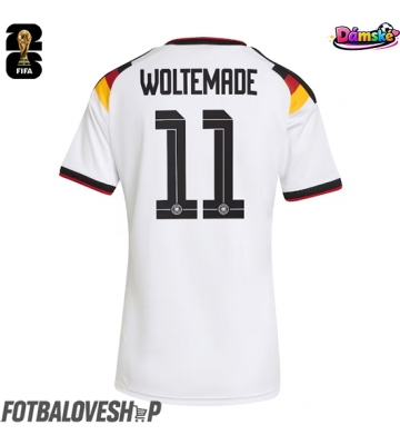 Německo Nick Woltemade #11 Dámské Domácí Dres MS 2026 Krátký Rukáv
