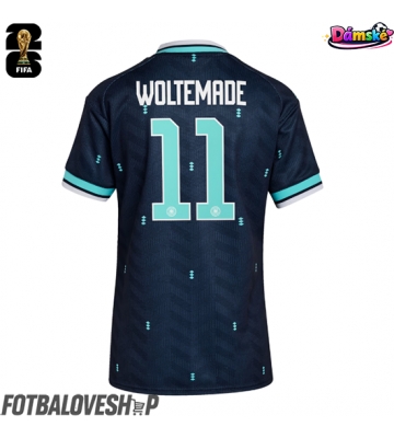 Německo Nick Woltemade #11 Dámské Venkovní Dres MS 2026 Krátký Rukáv