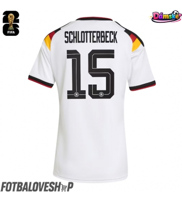 Německo Nico Schlotterbeck #15 Dámské Domácí Dres MS 2026 Krátký Rukáv