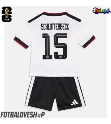 Německo Nico Schlotterbeck #15 Dětské Domácí Dres MS 2026 Krátký Rukáv (+ trenýrky)