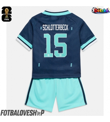 Německo Nico Schlotterbeck #15 Dětské Venkovní Dres MS 2026 Krátký Rukáv (+ trenýrky)