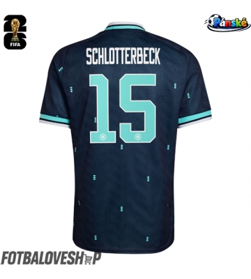 Německo Nico Schlotterbeck #15 Venkovní Dres MS 2026 Krátký Rukáv