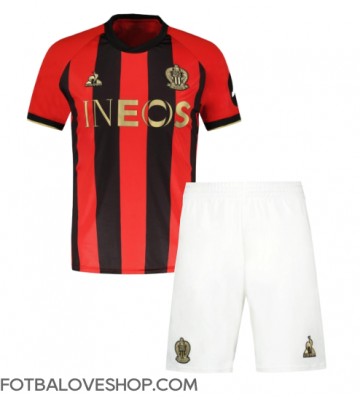 OGC Nice Dětské Domácí Dres 2024-25 Krátký Rukáv (+ trenýrky)