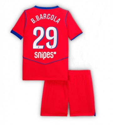 Paris Saint-Germain Bradley Barcola #29 Dětské Alternativní Dres 2025-26 Krátký Rukáv (+ trenýrky)