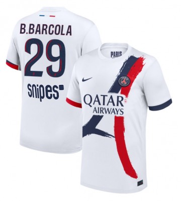 Paris Saint-Germain Bradley Barcola #29 Venkovní Dres 2025-26 Krátký Rukáv