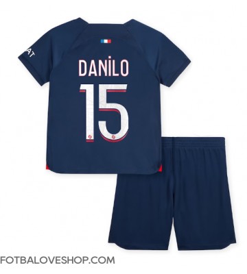 Paris Saint-Germain Danilo Pereira #15 Dětské Domácí Dres 2023-24 Krátký Rukáv (+ trenýrky)