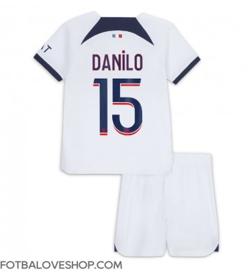 Paris Saint-Germain Danilo Pereira #15 Dětské Venkovní Dres 2023-24 Krátký Rukáv (+ trenýrky)