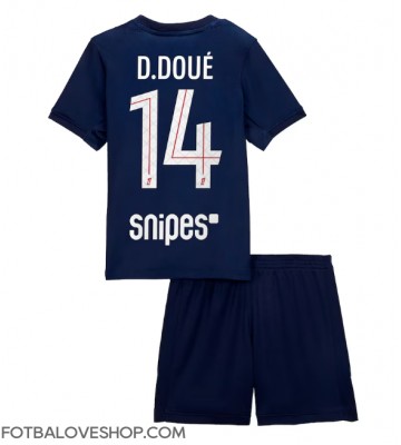 Paris Saint-Germain Desire Doue #14 Dětské Domácí Dres 2025-26 Krátký Rukáv (+ trenýrky)