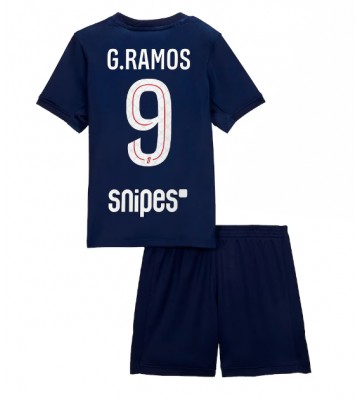 Paris Saint-Germain Goncalo Ramos #9 Dětské Domácí Dres 2025-26 Krátký Rukáv (+ trenýrky)
