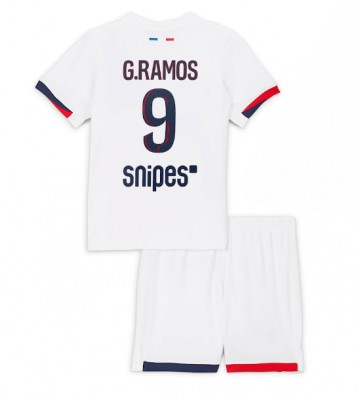 Paris Saint-Germain Goncalo Ramos #9 Dětské Venkovní Dres 2025-26 Krátký Rukáv (+ trenýrky)