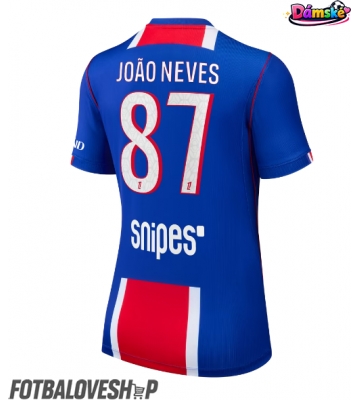 Paris Saint-Germain Joao Neves #87 Dámské Domácí Dres 2026-27 Krátký Rukáv