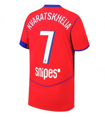 Paris Saint-Germain Khvicha Kvaratskhelia #7 Alternativní Dres 2025-26 Krátký Rukáv
