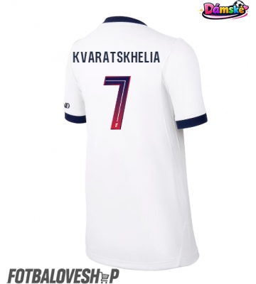 Paris Saint-Germain Khvicha Kvaratskhelia #7 Dámské Venkovní Dres 2026-27 Krátký Rukáv