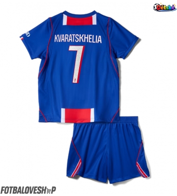Paris Saint-Germain Khvicha Kvaratskhelia #7 Dětské Domácí Dres 2026-27 Krátký Rukáv (+ trenýrky)