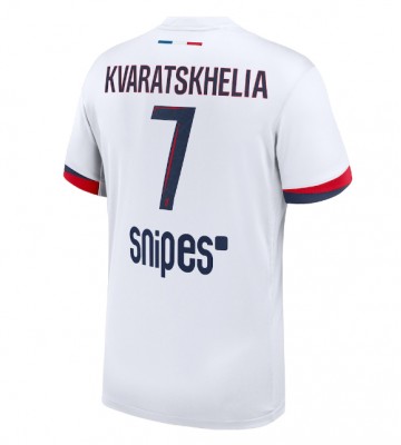 Paris Saint-Germain Khvicha Kvaratskhelia #7 Venkovní Dres 2025-26 Krátký Rukáv