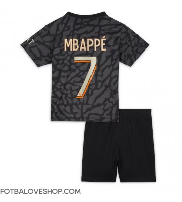 Paris Saint-Germain Kylian Mbappe #7 Dětské Alternativní Dres 2023-24 Krátký Rukáv (+ trenýrky)