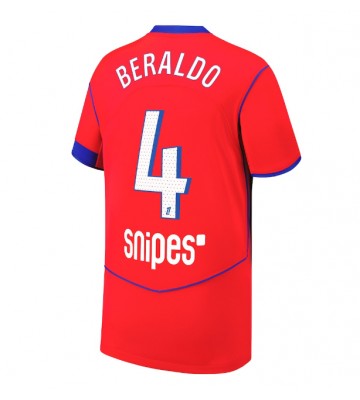 Paris Saint-Germain Lucas Beraldo #4 Alternativní Dres 2025-26 Krátký Rukáv