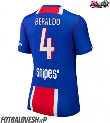 Paris Saint-Germain Lucas Beraldo #4 Dámské Domácí Dres 2026-27 Krátký Rukáv