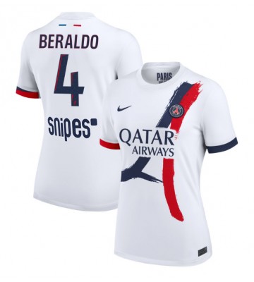 Paris Saint-Germain Lucas Beraldo #4 Dámské Venkovní Dres 2025-26 Krátký Rukáv